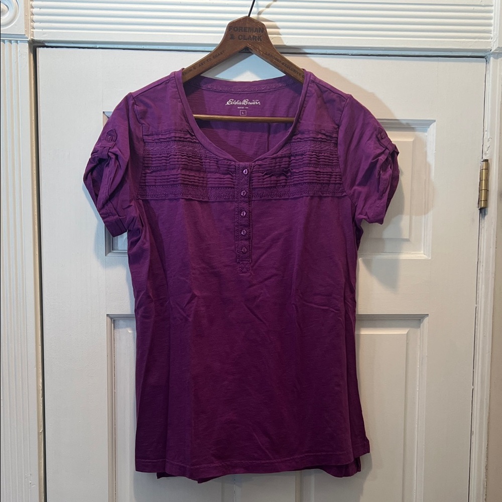 Eddie Bauer Women's Short Sleeve Tee in Rich Purple
